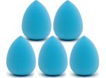 Intirilife Set Di 5 Spugne Per Il Trucco A Forma Di Uovo In Blu - Morbida Spugna Di Bellezza Per Fondotinta E Correttore Spugna Per Il Trucco Per Fondotinta In Crema E Liquido
