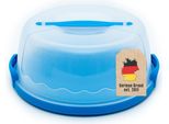 Contenitore Da Trasporto Intirilife Contenitore Per Torte E Crostate In Plastica Blu - 29,8 X 28,8 X 13,2 Cm - Contenitore Da Trasporto Rotondo Contenitore Per Torte Coperchio Per Torte Con Chiusura A Scatto Contenitore Per Torte Con Maniglia Di Trasporto