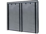 Armadio Pieghevole Intirilife 116,5X30X114 Cm In Grigio Cenere - Con Cerniera Armadio In Stoffa Armadio Scarpiera Credenza Con 12 Scomparti - Armadio Da Campeggio Armadio Tessile