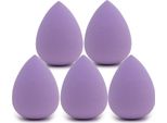 Intirilife Set Di 5 Spugne Per Il Trucco A Forma Di Uovo In Viola Chiaro - Morbida Spugna Di Bellezza Per Fondotinta E Correttore Spugna Per Il Trucco Per Fondotinta In Crema E Liquido