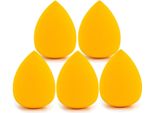 Intirilife Set Di 5 Spugne Per Il Trucco A Forma Di Uovo In Giallo - Morbida Spugna Di Bellezza Per Fondotinta E Correttore Spugna Per Il Trucco Per Crema E Fondotinta Liquido In Polvere