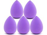 Intirilife Set Di 5 Spugne Per Il Trucco A Forma Di Uovo In Viola Scuro - Morbida Spugna Di Bellezza Per Fondotinta E Correttore Spugna Per Il Trucco Per Fondotinta In Crema E Liquido