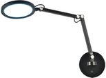 Regina - Lampada Da Muro Orientabile Rotonda Fabas Luce - Applique Led 9W Dimmerabile Cct (3000K 4000K 5000K 6000K) - Nera