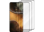 Cadorabo 3X Pellicola Protettiva Per Motorola Moto Edge 50 Ultra In Crystal Clear Vetro Protettivo Temperato Display