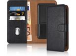 Cadorabo Cover Per Lg G8S Custodia Per Cellulare In Nero Con Slot Per Schede, 360 Gradi Di Copertura Protettiva Per Flip- Flip Case Book Cover Custodia Per Cellulare In Finto Cuoio