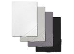 Confezione Economica 4 Colori Cloudcomfort Basic Lenzuolo Elastico In Jersey Bianco/Grigio Argento/Grigio Scuro/Nero 120 X 200 Cm (4 Pezzi)
