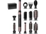 Cecotec Spazzola Asciugatrice Ad Aria Calda Styler Straightener - 12 Attacchi - Coanda Ceramiccare Technology 12In1 Airglam Black. 1400W, Motore Digitale, Elimina Il Crespo, 3 Impostazioni Di Temperatura.