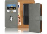 Custodia Cadorabo Per Honor 6 Plus In Grigio Con Slot Per Schede, Copertura Protettiva A 360 Gradi Per Flip- Flip Case Book Cover Custodia Per Cellulare In Finto Cuoio