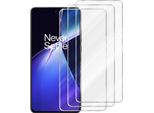 Cadorabo 3X Vetro Protettivo Blindato Per Oneplus CE4 3 Pezzi Pellicola Protettiva In Ultra Chiaro Caso Amichevole - Vetro Temperato Dipslay Pellicola Di Protezione In 9H Durezza Antigraffio