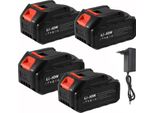 Batteria Agli Ioni Di Litio Da 21V, Capacità 3Ah/5Ah/6Ah, Alta Compatibilità, 4 Batterie