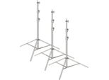Stativo Per Luci, Regolabile In Altezza, Struttura In Acciaio Inox Resistente, 3X280Cm