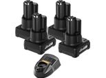 Ricambio Agli Ioni Di Litio Da 12 V, Capacità 6000 Mah, Compatibile Con Gli Utensili Bosch, Caricatore 4X6000Mah1Xl