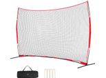 Rete Da Backstop Barricade, Rete Barriera Per Sport Con La Palla, 507 X 140 X 312 Cm Attrezzatura Portatile Per L'allenamento Con Borsa Per Il Trasporto, Schermo Protettivo Per Allenamenti Di Baseball, Softball, Calcio, Hockey, Per Il Giardino