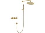Set Doccia Moderno, Struttura Resistente, Esperienza Con L'acqua Piovana, Oro