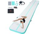 Tappetino Gonfiabile Da Ginnastica Tappetino Gonfiabile Da Ginnastica, Pista Da Tumbling Con Pompa Elettrica, 598 X 101 X 10 Cm Tappetini Da Allenamento Per Uso Domestico/Palestra/Yoga/Cheerleading Verde