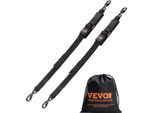 Set Di 2 Cinghie Di Ancoraggio Con Cricchetto Cinghie Di Ancoraggio Per Imbarcazioni 5,08X121,92M Nero