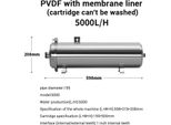 Filtro Per Acqua, Cartuccia Filtrante In Pvdf, Sistema Di Ultrafiltrazione, 5000 Litri