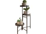 Supporto Per Piante, Design Moderno, Salvaspazio, Nero 3 Parti
