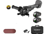 Smerigliatrice Angolare, Motore Brushless, Controllo A 3 Velocità, Set Di 2 Batterie