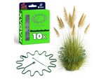 Kadax Porta Piante Perenni Ø 21 Cm In Set Da 10, Porta Piante Rotondo Con Fascette, Porta Ortensie In Plastica, Supporto Per Ortensie, Porta Fiori (Verde)