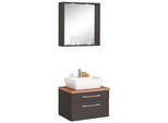 BadmöBel-Set Welltime "Davos", Grau (Grafit, Grau), KastenmöBel-Sets, BadmöBel-Set, Mit Rechteckigem Waschbecken