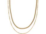 Kette Ohne AnhäNger Skagen "Schmuck Geschenk Edelstahl Halskette Merete", Gold (Gelbgoldfarben), Halsketten, Damen, Edelstahl, L: 51 B: 5Mm, B:5Mm