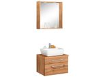 BadmöBel-Set Welltime "Davos", Braun (Eichefarben), KastenmöBel-Sets, BadmöBel-Set, Mit Rechteckigem Waschbecken