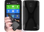 Cadorabo Custodia Per Telefono Cellulare Per Nokia X In Tpu Nero Silicone Back Cover Case