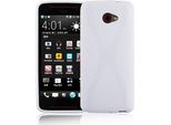 Cadorabo Custodia Per Telefono Cellulare Per Htc Butterfly S In Bianco Cover Tpu Silicone Back Cover Case