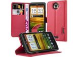 Cadorabo Custodia Per Htc One X / X+ Custodia Protettiva In Rosso Custodia Per Telefono Cellulare Cover Chiusura Magnetica