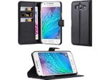 Cadorabo Cover Per Samsung Galaxy J7 2015 Cover Protettiva In Nero Custodia Per Telefono Cellulare Cover Chiusura Magnetica