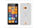 Cadorabo Custodia Per Cellulare Per Nokia Lumia 535 In Bianco Cover Tpu Silicone Back Cover Case
