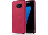 Cadorabo Custodia Protettiva Per Samsung Galaxy S7 Edge Cover In Rosso Custodia Rigida Cover Per Telefono Cellulare Custodia In Ecopelle