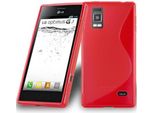 Cadorabo Custodia Protettiva Per Lg Optimus Gj In Rosso Custodia Del Telefono Cellulare Tpu Custodia In Silicone