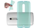 Cadorabo Custodia Per Motorola Moto X Play Cover Protettiva In Blu Custodia Protettiva In Silicone Tpu Cover Case