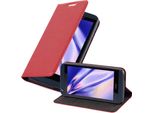 Cadorabo Custodia Per Htc Desire 626G Custodia Protettiva In Rosso Custodia Per Cellulare Custodia Cover Chiusura Magnetica