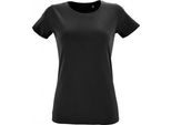 T-Shirt Sols Da Donna A Maniche Corte PC2921 (2XL) (Nero)