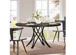 Tribesigns Tavolo Da Pranzo Rotondo Per 4 Persone, Tavolo Da Cucina Rotondo Da 119 Cm, Tavolo Da Pranzo Moderno In Legno Con Robuste Gambe Incrociate In Metallo Per Cucina, Soggiorno