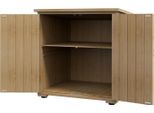 Casetta Per Attrezzi In Legno Resistente Alle Intemperie - Doppia Porta, 77,5 X 88 X 90 Cm