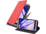 Cadorabo Cover Per Htc Desire 530 / 630 Cover Protettiva In Rosso Custodia Per Cellulare Cover Chiusura Magnetica