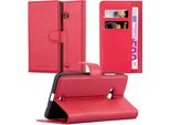 Cadorabo Cover Per Nokia Lumia 540 Cover Protettiva In Rosso Custodia Per Cellulare Cover Chiusura Magnetica
