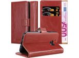 Cadorabo Cover Per Htc One M10 Cover Protettiva In Rosso Cellulare Cover Libro Case Case Case Lusso