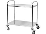 Carrello Di Servizio, Carrello Da Cucina, Carrello Da Sgombero 2 Ripiani 860X530X950Mm Acciaio Inox