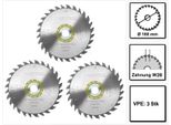 3X Lama Circolare Universale Festool W28 160 X 2,2 X 20 Mm 160 Mm 28 Denti ( 496302 ) Ts Tsc Atf Ap