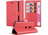 Cadorabo Custodia Per Sony Xperia XZ3 Custodia Protettiva In Rosso Custodia Per Cellulare Cover Chiusura Magnetica