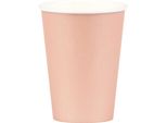 Set Di Bicchieri Di Carta 8 Pezzi Oro Rosa 210Ml - Taglia Unica