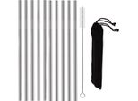 Verk 01443 Cannucce In Acciaio Inox 10 Pezzi Dritte + 1X Spazzola Per La Pulizia