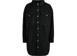 DáMská KošIle Urban Classics Ladies Long Corduroy Overshirt Nero - 5XL