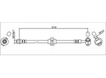 Tubo Freno Anteriore Destro 410Mm Metzger Per Opel Zafira Tourer