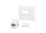 Lanberg 45X45 RJ45 + Presa Keystone Cat.6 Utp Bianco